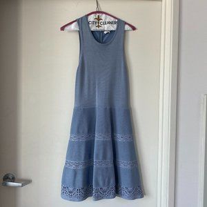 Parker Light Blue Fit and Flare Dress